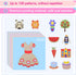 UCEC Toddler Scissors Kids Paper Cut 100 Sheets, 2PCS Plastic Safety Scissors + 2PCS Stainless Steel Preschool Training Scissors, DIY Art Craft Or...