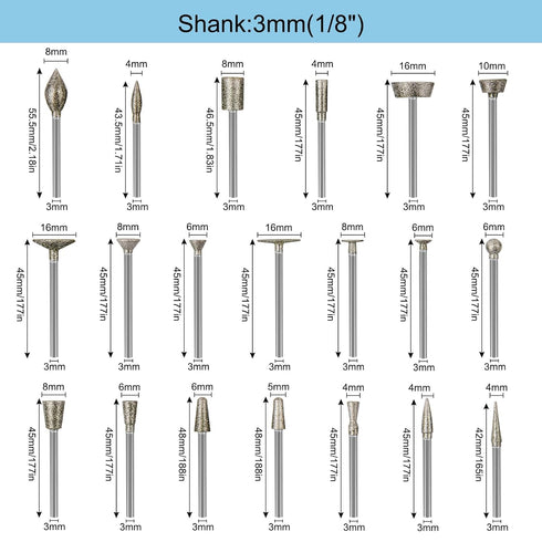 76PCS 1/8inch Shank Power Rotary Tool Accessories Kit for Dremel- includes 45PCS Rotary Cutting Wheels Tool Kit, 20PCS Stone Carving Set Diamond B...