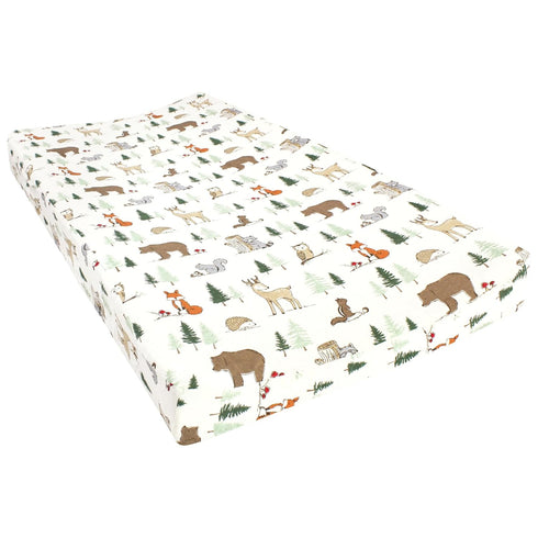 Hudson Baby Unisex Baby Cotton Changing Pad Cover, Forest Animals, One Size...