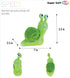 DolliBu Green Snail Plush - Super soft stuffed animal Snail, Cute Realistic Stuffed Animal Snail Toy for Boys and Girls, Adorable Plush Animal Sna...
