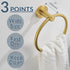 APLusee Hand Towel Ring, 304 Stainless Steel Round Towel Holder, Wall Mounted Towel Hanger for Bathroom Kitchen, Brushed Gold...