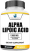 American Standard Supplements Alpha Lipoic Acid 1300mg Per Serving - Vegan, Gluten Free, Non-GMO, 90 Capsules, 45 Servings...