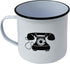 Modern Retro Enamel Mug Camping Mug in Vintage Enamelware Designs – Fun Metal Coffee Mug and Durable Camping Cup - Tin Mugs for Coffee (or Whiskey...