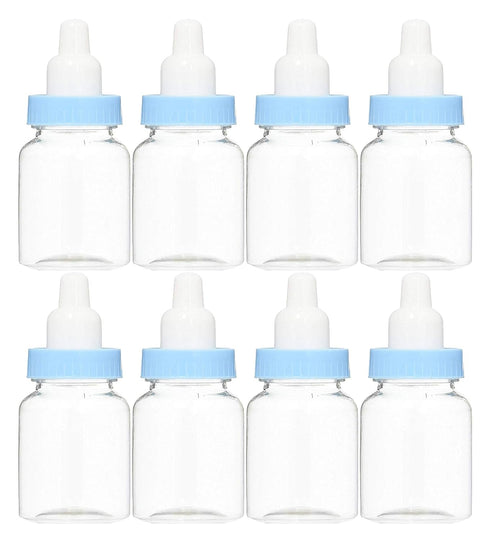 Baby Shower Favor - 36 Pack Mini Milk Bottle Party Favor Gift Bag Boxes 1.5" x 3.5" - Baby Shower Candy Jar (Blue)...
