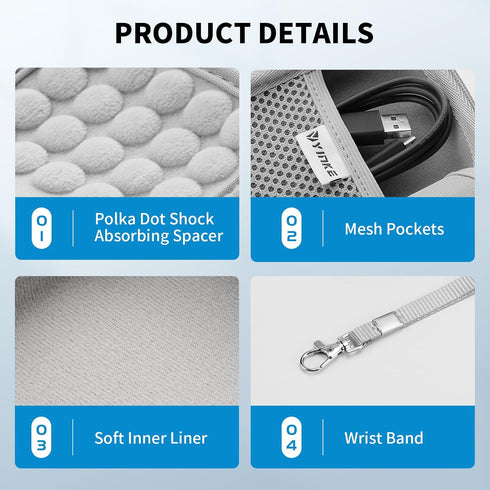 Yinke Travel Wireless Charger Case for UCOMX Nano/Hicober/Iseyyox/RTOPS/IMPUVERS 3 in 1 Wireless Charger, Magnetic Foldable Charging Station Bag, ...