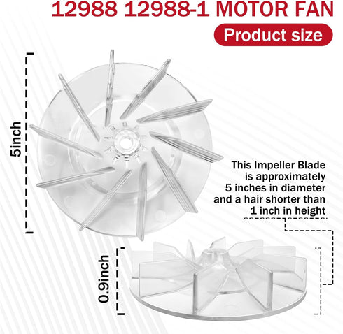 12988SAN Vacuum Cleaner Fan Replacment Fan for Eureka Sanitaire Upright Vac, Fits S657A, S662A, S649A, 4038B, SC675A, S647B, 1950A, S647E, S663D, ...