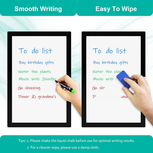 White Board 12x8 Dry Erase Board Whiteboard Magnetic Whiteboard for Fridge, Acrylic Dry Erase Board for Refrigerator, 4 Markers, 1 Cloth, and 1 Er...