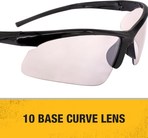 DEWALT DPG51-9C Radius Ice 10 Base Curve Lens Protective Indoor/Outdoor Safety Glasses...
