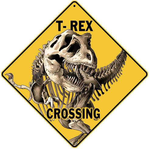 CROSSWALKS T-Rex Crossing 12" X 12" Aluminum Sign (X310)...