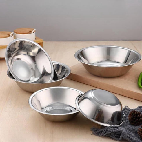 Stainless Steel Mixing Bowl, Flat Bottom Wide Flat for Larger Capacity, Home, Refrigerator, and Kitchen Food Storage Organizers Ecofriendly, Reusa...