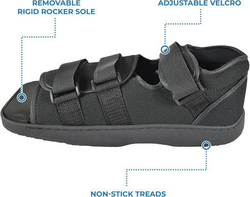 Post Op Shoe - Surgical Pain Relief and Foot Support for Men and Women, for Plantar Fasciitis, Injury, Fracture, and More, (Women, Small, Shoe Siz...