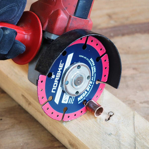 Norske Tools NDBS335 4.5 inch Mega Bite Diamond Vacuum Brazed Cutoff Wheel 7/8 inch Bore for Cutting in Wood, Tubular Metals, Non-Ferrous Metals, ...