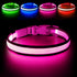 LED Dog Collar, USB Rechargeable Light Up Dog Collar Lights, Adjustable Comfortable Soft Mesh Safety Dog Collar for Small, Medium, Large Dogs(Smal...