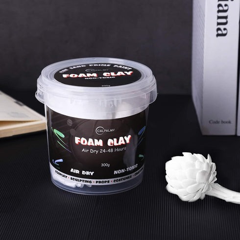Moldable Cosplay Foam Clay (White) – High Density and Hiqh Quality for Intricate Designs | Air Dries to Perfection for Cutting with a Knife or Rot...