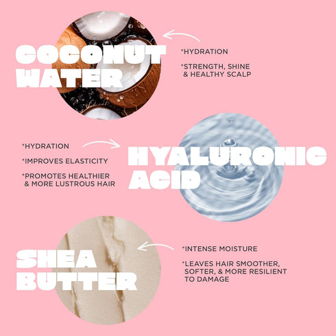 Cake Beauty Moisturizing Shampoo, The Care Taker – Hydrates and Replenishes Dry Hair – With Coconut Water, Hyaluronic Acid & Shea Butter - For All...