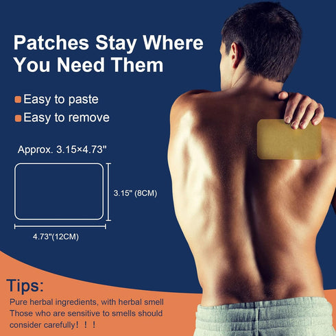 WILD+ Back Pain Patches Large - 12 Patches, Maximum Strength | Fast Acting | Long Lasting | Knee Patches for Pain Relief Back Pain, Shoulder Pain,...