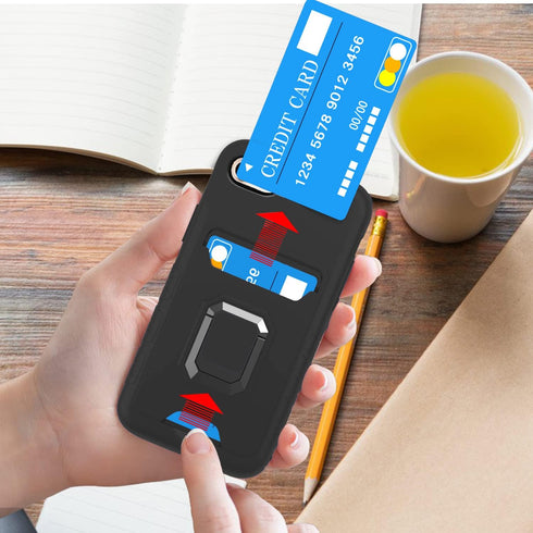 Asuwish Phone Case for iPhone 6plus 6splus 7plus 8plus i 6/6s/7/8 Plus with Screen Protector Cover and Card Ring Holder Stand Cell iPhone6splus i ...