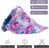 PET SHOW 4Pcs Small Dog Bandanas Slide on Collar Set Washable Cherry Blossoms Puppies Cat Bandanas Bibs Slip Through Collar Accessories for Boy Gi...