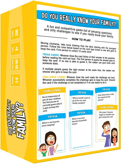 Do You Really Know Your Family? A Fun Family Game Filled with Conversation Starters and Challenges - Great for Kids, Teens and Adults...