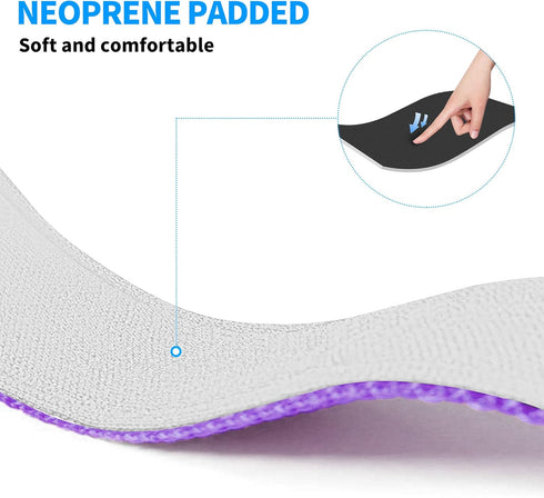 Reflective Dog Collar, Soft Neoprene Padded Breathable Nylon Pet Collar Adjustable for Medium Dogs, Purple, Medium...