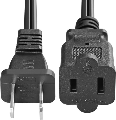 VSEER 2 Prong Extension Cord US AC 2-Prong Male and Female Power Cable SPT2 16AWG 13A/125V, USA Outlet Saver Power Extension Cord Cable Outlets fo...