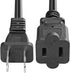 VSEER 2 Prong Extension Cord US AC 2-Prong Male and Female Power Cable SPT2 16AWG 13A/125V, USA Outlet Saver Power Extension Cord Cable Outlets fo...