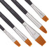 Jerry Q Art 15 pcs Golden Taklon Brush Set for Acrylic, Tempera, Watercolor, Oil Painting, Silver Ferrule with Violet Short Wooden Handles JQ151...