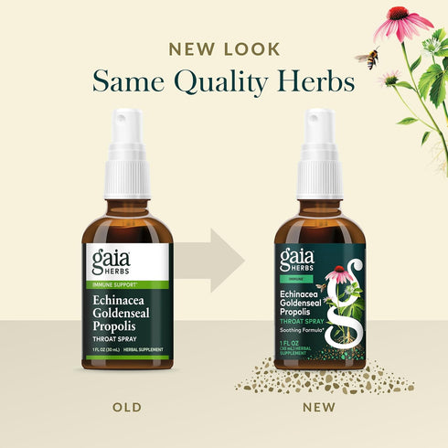 Gaia Herbs Echinacea Goldenseal Propolis Throat Spray - for Immune Support & Throat Health - with Licorice Root, Thyme, Echinacea, Peppermint & Or...