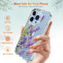 GiiKa for iPhone 13 Pro Case with Screen Protector, 6.1 inch Clear Full Body Shockproof Protective Floral Girls Women Hard Case with TPU Bumper Co...