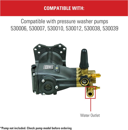 Simpson Cleaning 7110331 Replacement Water Outlet Kit for AAA Pressure Washer Pumps, Gold...