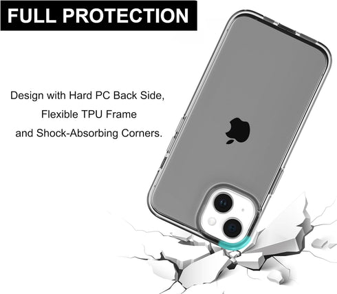 Case for iPhone 14 Plus / 15 Plus, Glitter Sparkle Bling Shockproof Protective Phone Cases for Women Girls, 6.7 Inch, Gray...