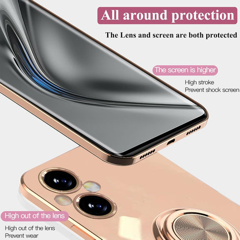 Compatible for Oneplus Nord N20 5g Case Ring Holder Magnet Silicone, Oneplus N20 5g Case Thin Phone Case Aesthetic Black 360° Rotatable Metal Stan...