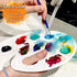 FANDAMEI Oval Paint Palette Tray, Plastic Paint Tray Palette, Painting Palette, Paint Tray Palettes Paint Pallets with Thumb Hole for Adults & Kid...