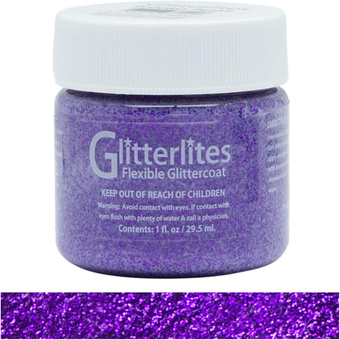Angelus Flexible Glittercoat Glitter Paint, Princess Purple...