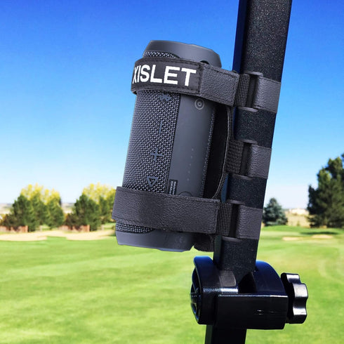 Xislet Portable Speaker Mount Compatible with Golf Cart Accessories Club Cart/EZGO/Bike/Moto/ATV Removable Bluetooth Wireless Speaker Holder Strap...