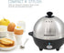 Elite Gourmet EGC-508 Rapid Egg Cooker, 7 Easy-To-Peel, Hard, Medium, Soft Boiled Eggs, Poacher, Omelet Maker, Auto Shut-Off, Alarm, 16-Recipe Boo...