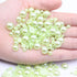 Dowarm 1000 Pieces Flatback Half Pearls, Flat Backed Round Half Pearls Beads for Crafts Jewelry, Mixed Size 4mm 6mm 8mm 10mm 12mm 14mm (Light Gree...