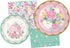 Floral Themed Tea Party Supply Pack Bundle Includes Paper Plates & Napkins for 8 Guests...