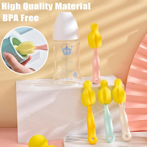 INVODA Cleaning Brush Set, 8PCS Portable Bottle & Nipple Brushes Sponge Material, Soft & Fluffy Texture, Comfortable Grip, Hanging Holes, BPA Free...