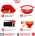 Silicone Microwave Popcorn Popper (Red) Air Popper Popcorn Maker No Oil Required, Collapsible Pop-Corn bowl with Lid, Reusable, BPA-Free, Dishwash...