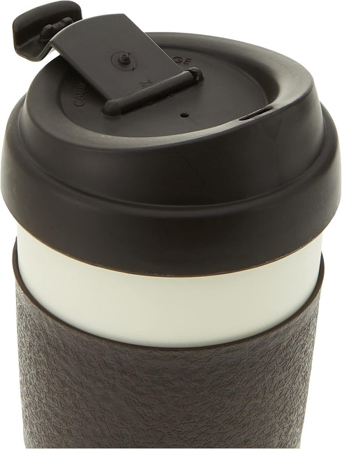 Copco 5237070 Resusable Set of 2 Insulated Double Wall Travel Mugs, 16-Ounce, White/Brown...