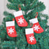 12Pcs Mini Christmas Stockings Snowflake Tableware Holders, Small Candy Pouch Bag Knife Spoon Fork Bag Christmas Socks Decoration for Xmas Decorat...