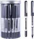 Bullet Tip Rollerball Pens, 25 Pack Black Liquid Ink Rollerball Pens, Fine Point Pens 0.5mm Large Capacity Ink, Quick Drying For Writing Journalin...