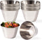 Fit Meal Prep [24 Pack 4 oz Stainless Steel Dipping Sauce Cups, Reusable Metal Ramekins, Commercial Grade Condiment Bowls, Individual Portion Cups...