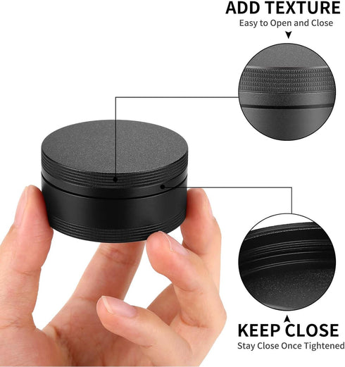 Portable Pill Case Pill Box Daily - Waterproof Single Metal Pill Organizer for Pocket Purse, Aluminium Alloy Round Daily Medicine Container to Hol...