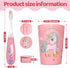 Lily's Home Kids Flashing Timer Toothbrush Kids with Soft Bristles, Rising Cup & Cover - Fun 2-Min Light-Up Brushing for Children - Toddler Toothb...