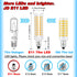 JDE11 Led Bulbs Dimmable, Replace 120V 75W Halogen Candelabra Bulbs,T3 T4 Mini Base JD E11 Bulb, 2700K Warm White 7W 750lm E11 Bulb for Chandelier...