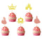 Pack of 40 Pre-Assembled Princess Cupcake Toppers Crown Castle Girl Cupcake Toppers Birthday Fruits Picks for Princess Theme Party Decoration...