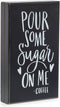 Farmlyn Creek Wooden Coffee Sign - Pour Some Sugar on Me (Black, 6 x 10 Inches) - Coffee Bar Sign...