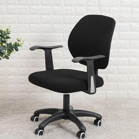 Stretchable Office Chair Seat Cover 2 Pack, Elastic Desk Chair Cover Washable Computer Chair Slipcover Protective Spandex Seat Cushion Cover...